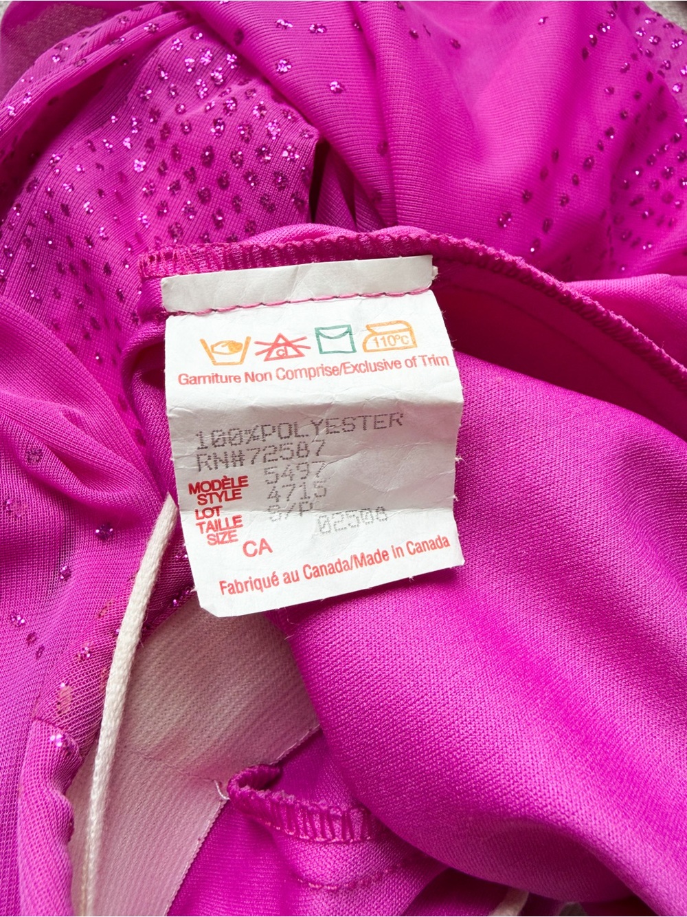 Vintage Mariposa Strapless Fuchsia Evening Gown with Scarf, Size Small - Picture 9 of 9